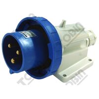 90 Deg Appliance Inlet 32A 240VAC | IP67 Rated | 2P+E Configuration | Space-Saving Design | by Tobin