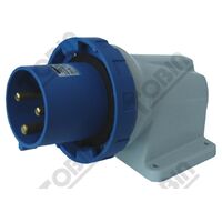 90 Deg Appliance Inlet 63A 240VAC | IP67 Rated | 2P+E Configuration | Space-Saving Design | by Tobin