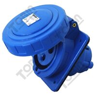 Panel Mount Socket 32A 240V 2P+E | IP67 Rated | 10° Angled Design | by Tobin