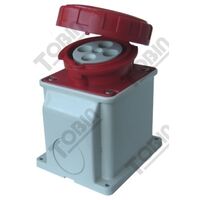 Surface Sockets 63A 415V 3P+E | IP67 Rated | IEC Compliant | Surface Mount Design | by Tobin