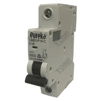 MCB EUREKA 1 Pole 16A C Curve | 6kA Breaking Capacity | Ideal for Residential & Commercial Use | by Tobin