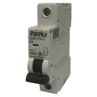 MCB EUREKA 1 Pole 4A C Curve Circuit Breaker | 6kA Breaking Capacity | by Tobin