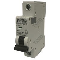 MCB EUREKA 1 Pole 50A C Curve Circuit Breaker | 6kA Breaking Capacity | by Tobin