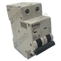 MCB EUREKA 2 Pole 2A C Curve Circuit Breaker | 6kA Breaking Capacity | by Tobin