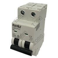 MCB EUREKA 2 Pole 63A C Curve Circuit Breaker | 6kA Breaking Capacity | by Tobin