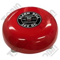 24VDC 6 Inch Red Warning Bell | 86dB Sound Output | IP44 Rated | by Tobin