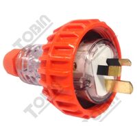 Straight Plug 3 Flat Pin | 15A 250V | IP66 Rated | by Tobin