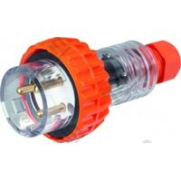 Straight Plug 3 Round Pin | 20A 250V | IP66 Rated | by Tobin