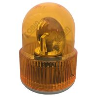 12V DC Amber LED Revolving Warning Light | High Visibility | Compact 125mm Size | by Tobin