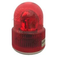12VDC Red LED Revolving Warning Light | 125mm Diameter | High Visibility | by Tobin