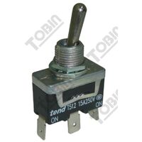 Toggle Switch 10A Double Pole On-Off-On | Quick Connect Terminals | Durable Design | by Tobin