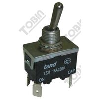 Toggle Switch 10A Double Pole On Off On | DPST Configuration | Metal Lever | Quick Connect Terminals | by Tobin