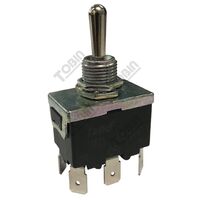 Toggle Switch 10A Double Pole On-Off-On | DPDT Configuration | Quick Connect Terminals | by Tobin