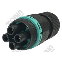 Inline Female Socket 4P | IP68 Rated | 17.5A Current | by Tobin