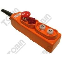 Hoist Switch Waterproof 2 Button | Emergency Stop Functionality | Indicator Light | Up & Down Operation | by Tobin
