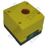 Pushbutton Enclosure Plastic 1 Hole Yellow | 22mm Single Hole Design | Durable Plastic | by Tobin