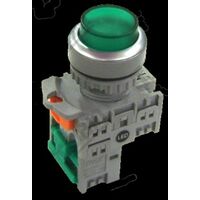 Pushbutton Ill Raised 240VAC LED Green | 1 N/O Contact | Energy Efficient | by Tobin