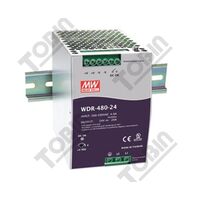 Power Supply 180-550VAC | 24V DC Output | 20A Current | DIN Rail Mountable | by Tobin