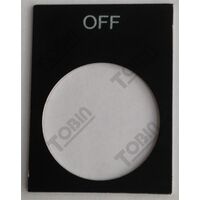 Pushbutton Legend Plate Off | Durable Plastic | Clear Marking for Safety | Compatible with Standard Switch Sizes | by Tobin
