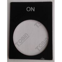 Pushbutton Legend Plate On | Durable Plastic | Clear Identification | Easy Installation | by Tobin