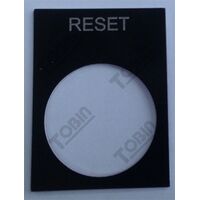 Pushbutton Legend Plate Reset | Durable Plastic | Clear Identification | by Tobin