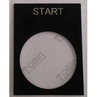 Pushbutton Legend Plate Start | Durable Plastic | Easy Installation | by Tobin