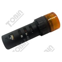 Pilot Light 16mm LED | 24VAC/DC Operation | Amber Color | Long-Lasting LED | by Tobin