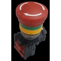 Emergency Stop Button 40mm | Twist to Release | 1N/C Contact | Red with White Arrows | by Tobin