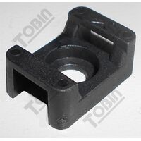 Cable Tie Base Black | Durable Plastic | Compact 23mm Length | Secure Fastening | by Tobin
