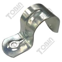 Saddle 40mm Zinc Plated Single Sided | Corrosion Resistant | Easy Conduit Securing | by Tobin