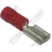 Quick Connect Terminal Red | 0.5-1.5mm Wire Size | 10A Rated | Pack of 100 | by Tobin