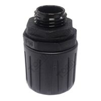 Conduit Fitting Straight 21 mm 20 Thread | IP66 Rated | Durable Nylon | Black Color | by Tobin