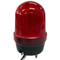 Warning Lite/Sound IP65 | 60mm Red | 80dB Audible Alarm | 12-24V DC | by Tobin