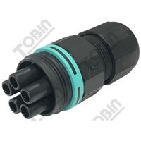 Inline Male Plug 5P | IP68 Rated | 17.5A Current | 0.5 - 4.0 mm² Compatibility | by Tobin