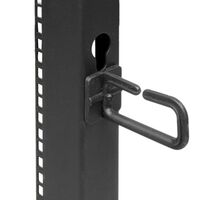 22RU 4 Post Open Frame Rack | Adjustable Depth | Steel Construction | Powder Coated Finish | by SERVEREDGE