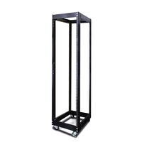 42RU 4 Post Rack Open Frame | Adjustable Depth | Steel Construction | Powder Coated Finish | by SERVEREDGE