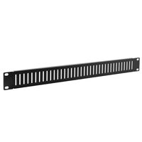 1RU 19" Vented Blanking Panel | Steel Construction | Black Powder-Coated | Improved Airflow | by SERVEREDGE
