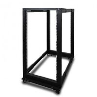 22RU 4 Post Open Frame Rack | Adjustable Depth | Steel Construction | Powder Coated Finish | by SERVEREDGE