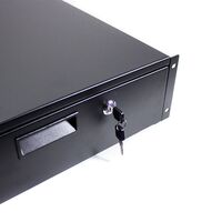 3RU Lockable Rack Mountable Drawer | Secure Storage | Steel Construction | Compatible with 19-Inch Racks | by SERVEREDGE