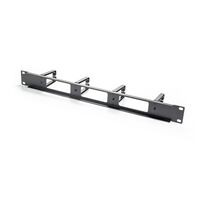 1RU Horizontal 4 RING Cable Management Rail | 4 Ring Design | Steel Construction | Horizontal Mounting | by SERVEREDGE