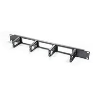 1RU Horizontal 4 RING Cable Management Rail | 4 Ring Design | Steel Construction | Horizontal Mounting | by SERVEREDGE