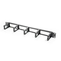 1RU Horizontal 5 RING Cable Management Rail | Steel Construction | Efficient Cable Organization | Improves Airflow | by SERVEREDGE