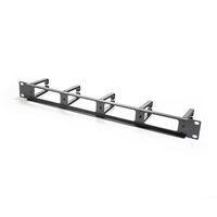 1RU Horizontal 5 RING Cable Management Rail | Steel Construction | Efficient Cable Organization | Improves Airflow | by SERVEREDGE