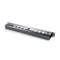 1RU Metal Cable Management Rail | 12 Slots for Efficient Routing | Durable Powder Coated Finish | by SERVEREDGE