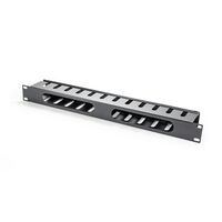 1RU Metal Cable Management Rail | 12 Slots for Efficient Routing | Durable Powder Coated Finish | by SERVEREDGE