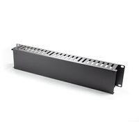 2RU Horizontal 24 Slots Cable Management Rail | Steel Construction | Powder-Coated Finish | Standard Rack Compatible | by SERVEREDGE