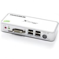2-Port USB DVI Desktop KVM Switch | Audio Support & USB Hub 2.0 | Plug and Play | by SERVEREDGE