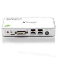 2-Port USB DVI Desktop KVM Switch | Audio Support & USB Hub 2.0 | Plug and Play | by SERVEREDGE