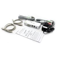 2-Port USB DVI Desktop KVM Switch | Audio Support & USB Hub 2.0 | Plug and Play | by SERVEREDGE