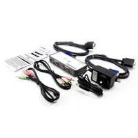 2-Port USB VGA Desktop KVM Switch | Audio Support & USB Hub 2.0 | Plug and Play | by SERVEREDGE